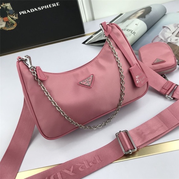 prada hobo pink